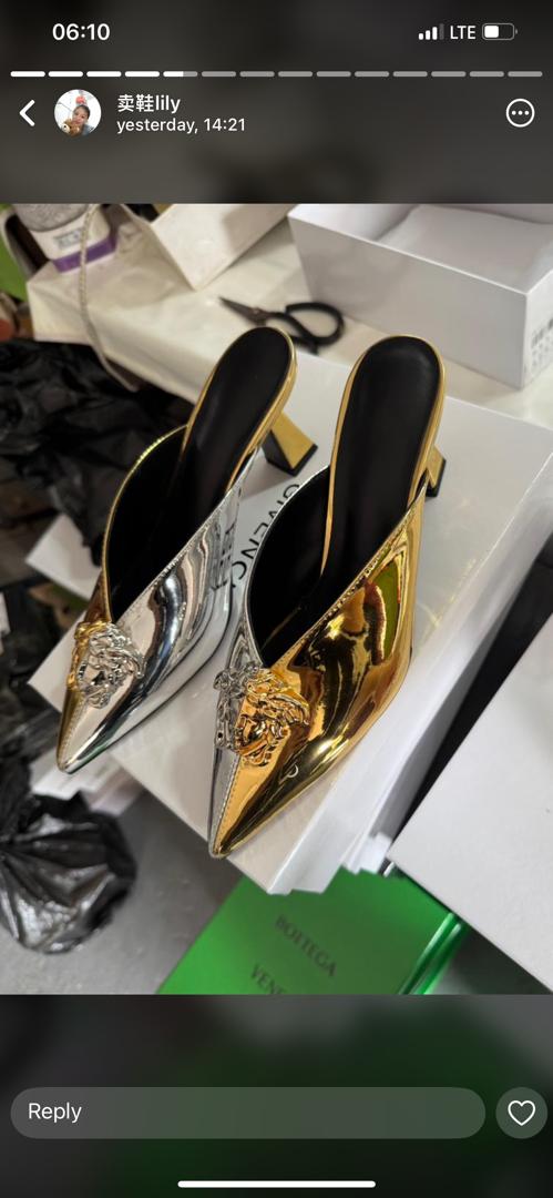 Gold Silver Versace shoes. Party wear! Comfortable